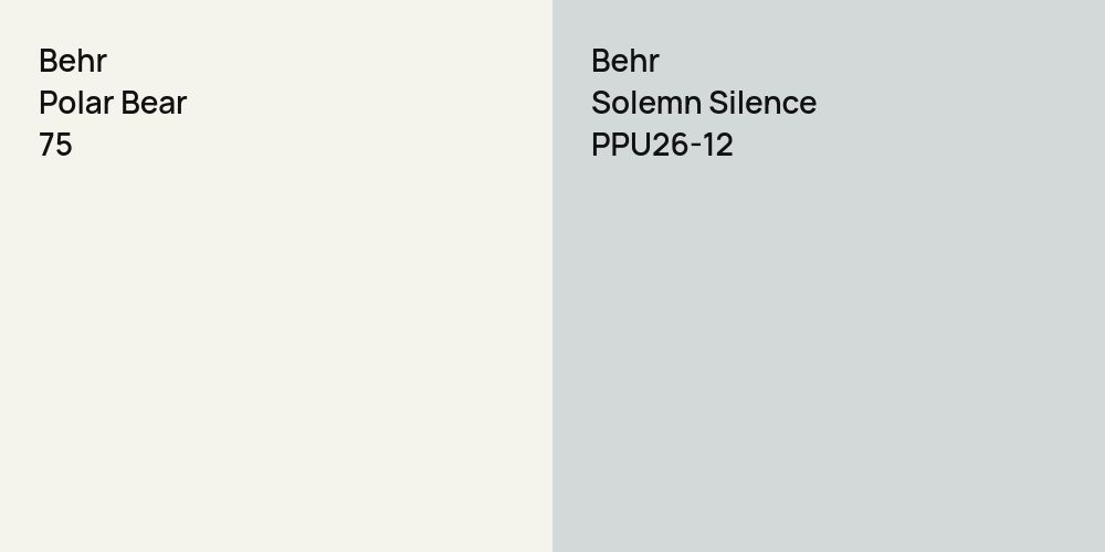 Behr Polar Bear vs. Behr Solemn Silence