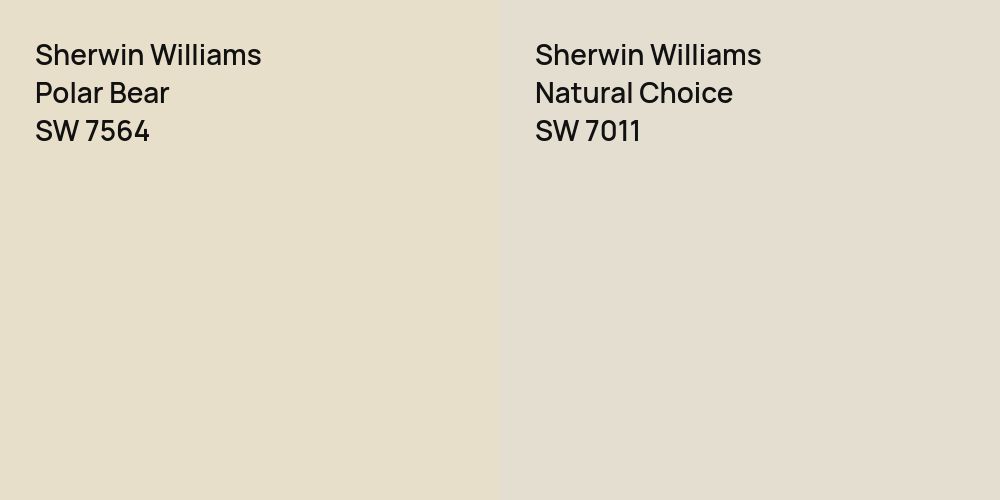 Sherwin Williams Polar Bear vs. Sherwin Williams Natural Choice