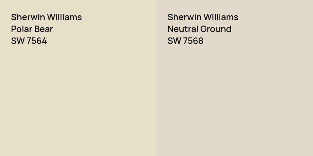 Sherwin Williams Polar Bear vs. Sherwin Williams Neutral Ground