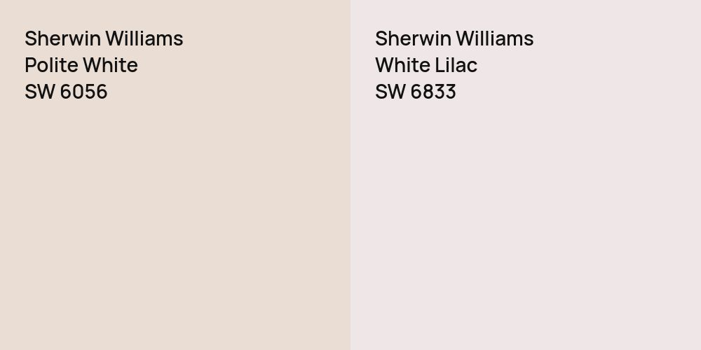 Sherwin Williams Polite White vs. Sherwin Williams White Lilac