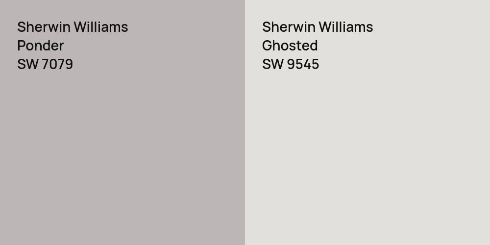 Sherwin Williams Ponder vs. Sherwin Williams Ghosted