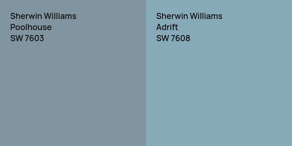 Sherwin Williams Poolhouse vs. Sherwin Williams Adrift