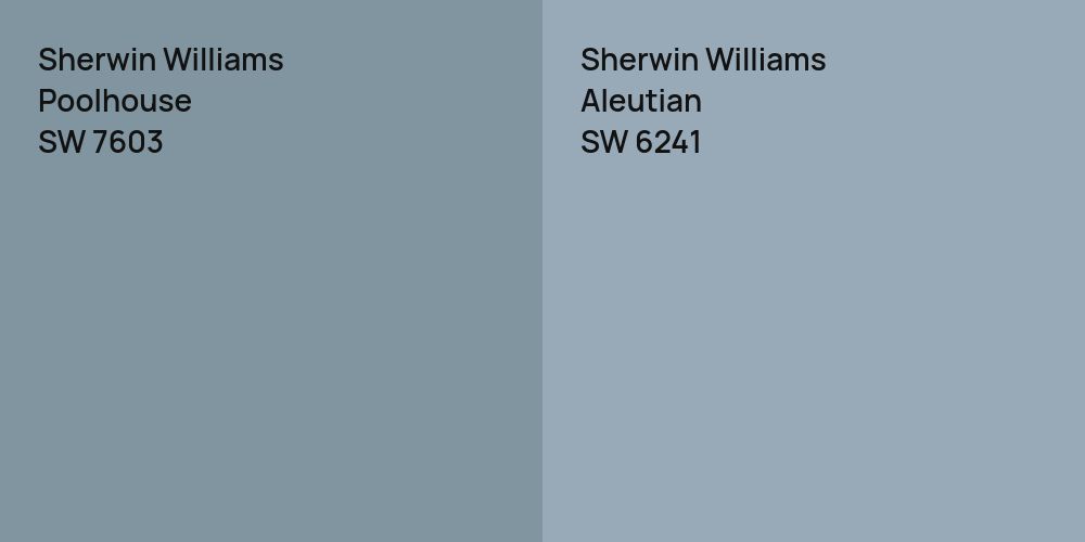 Sherwin Williams Poolhouse vs. Sherwin Williams Aleutian