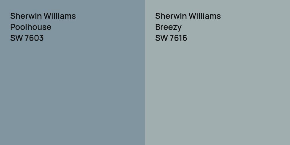 Sherwin Williams Poolhouse vs. Sherwin Williams Breezy