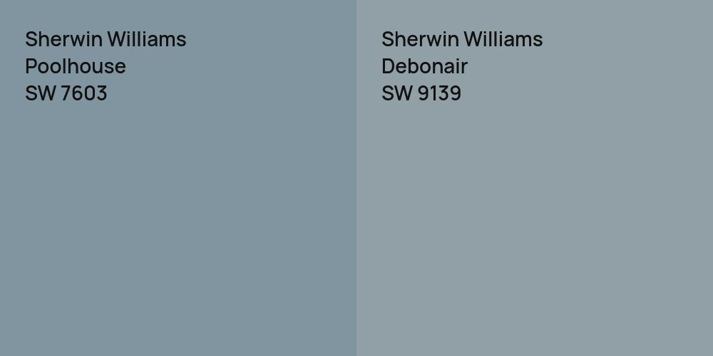 Sherwin Williams Poolhouse vs. Sherwin Williams Debonair