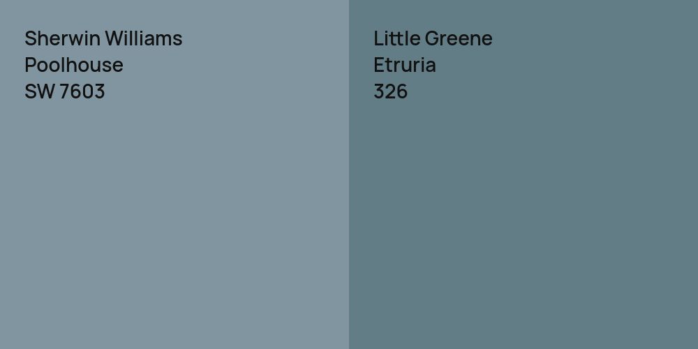 Sherwin Williams Poolhouse vs. Little Greene Etruria