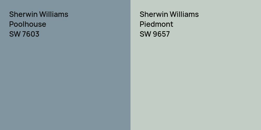 Sherwin Williams Poolhouse vs. Sherwin Williams Piedmont