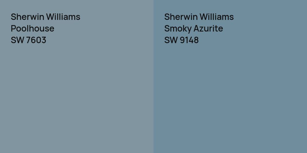 Sherwin Williams Poolhouse vs. Sherwin Williams Smoky Azurite