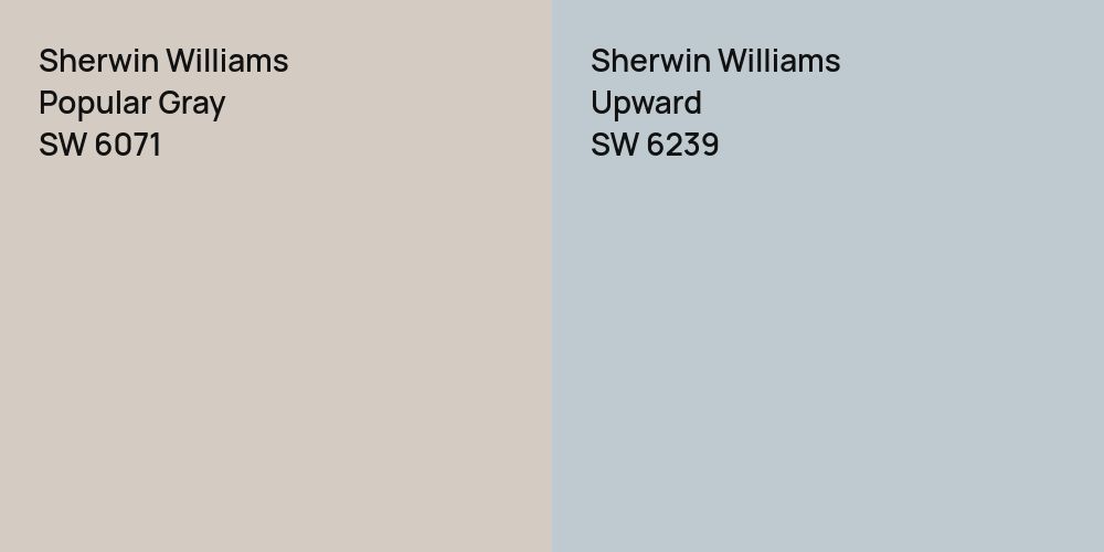 Sherwin Williams Popular Gray vs. Sherwin Williams Upward