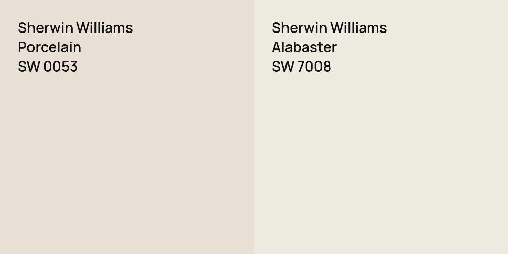 Sherwin Williams Porcelain vs. Sherwin Williams Alabaster