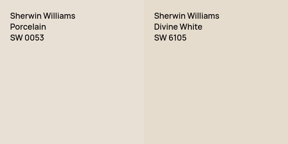 Sherwin Williams Porcelain vs. Sherwin Williams Divine White