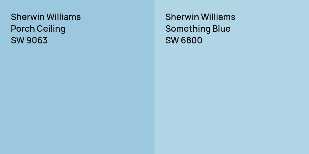 Sherwin Williams Porch Ceiling vs. Sherwin Williams Something Blue