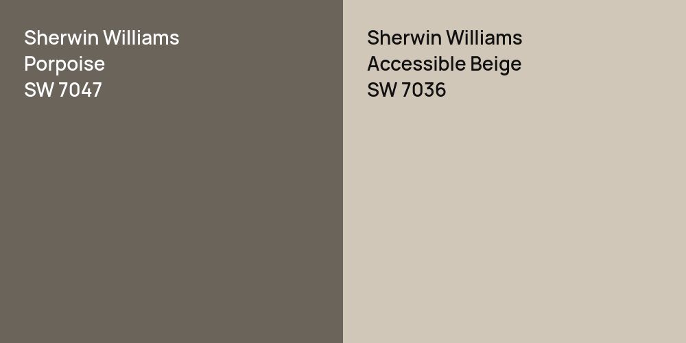 Sherwin Williams Porpoise vs. Sherwin Williams Accessible Beige