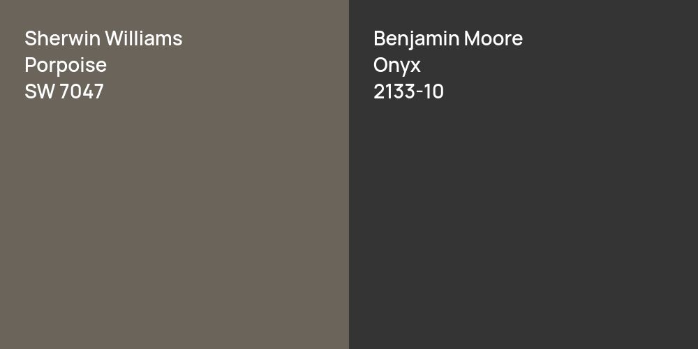 Sherwin Williams Porpoise vs. Benjamin Moore Onyx