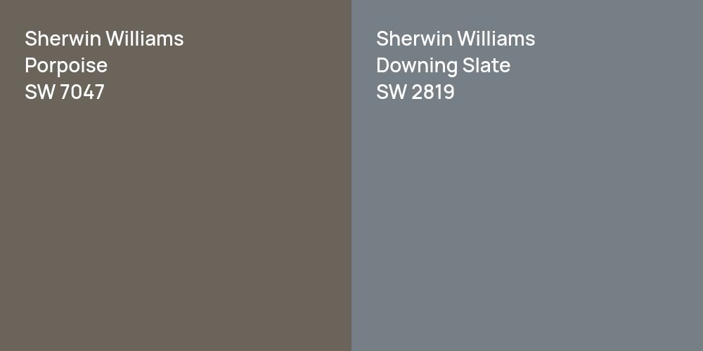 Sherwin Williams Porpoise vs. Sherwin Williams Downing Slate