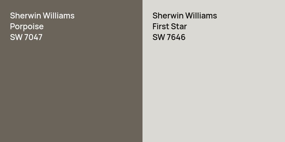 Sherwin Williams Porpoise vs. Sherwin Williams First Star