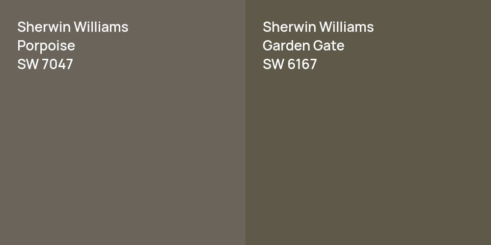 Sherwin Williams Porpoise vs. Sherwin Williams Garden Gate