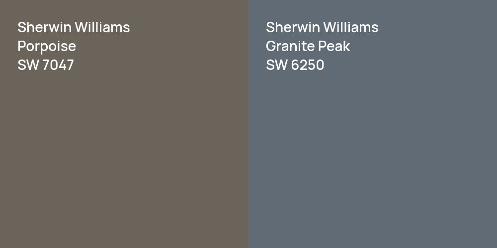 Sherwin Williams Porpoise vs. Sherwin Williams Granite Peak