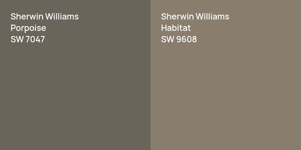 Sherwin Williams Porpoise vs. Sherwin Williams Habitat