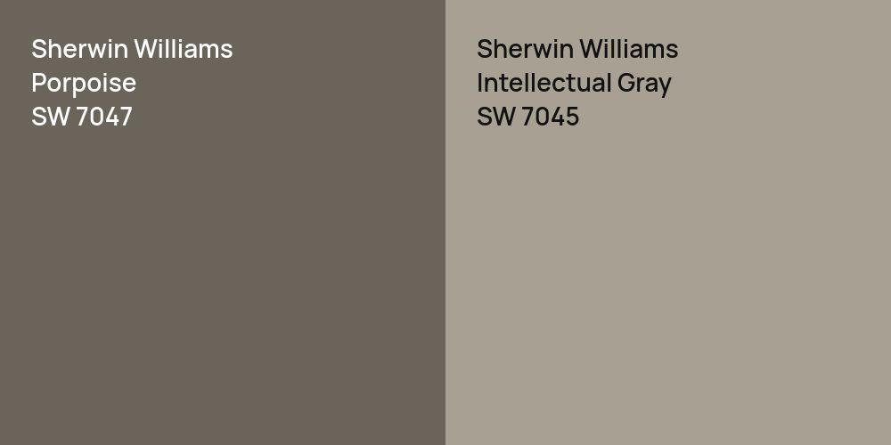 Sherwin Williams Porpoise vs. Sherwin Williams Intellectual Gray