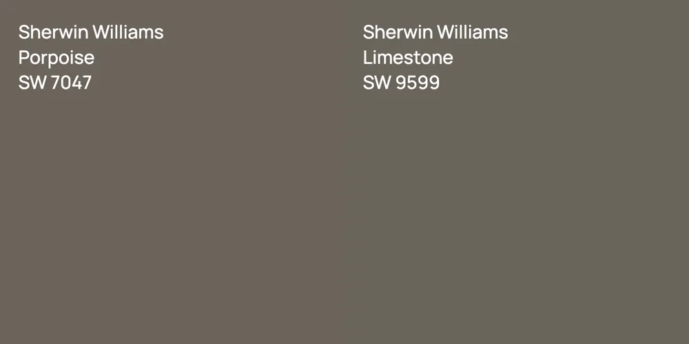 Sherwin Williams Porpoise vs. Sherwin Williams Limestone