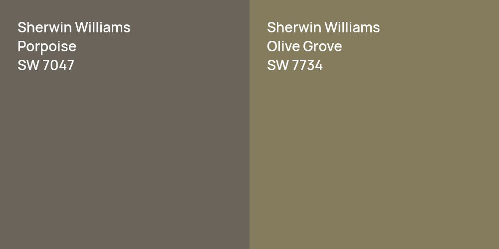 Sherwin Williams Porpoise vs. Sherwin Williams Olive Grove