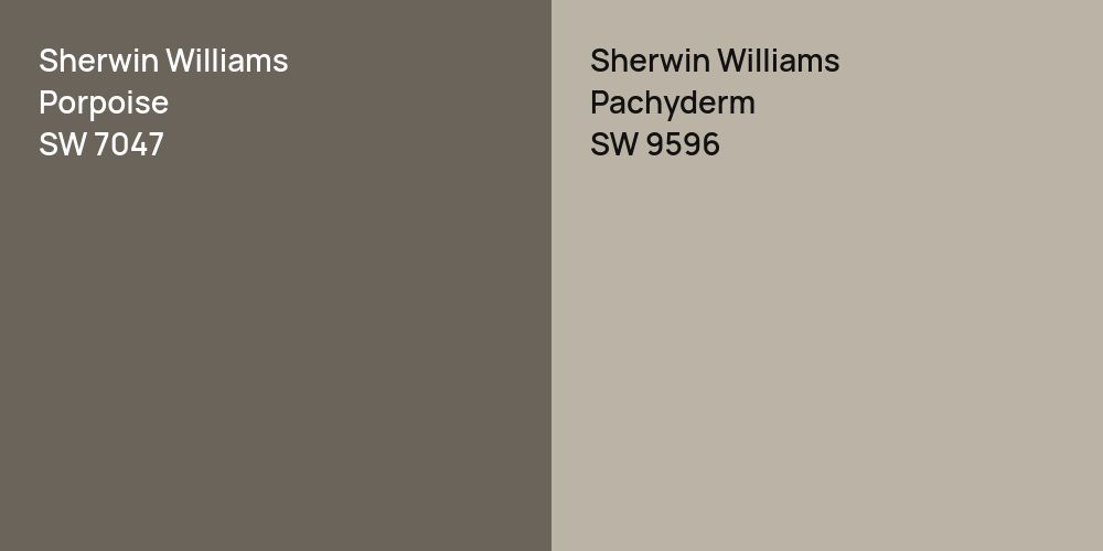 Sherwin Williams Porpoise vs. Sherwin Williams Pachyderm