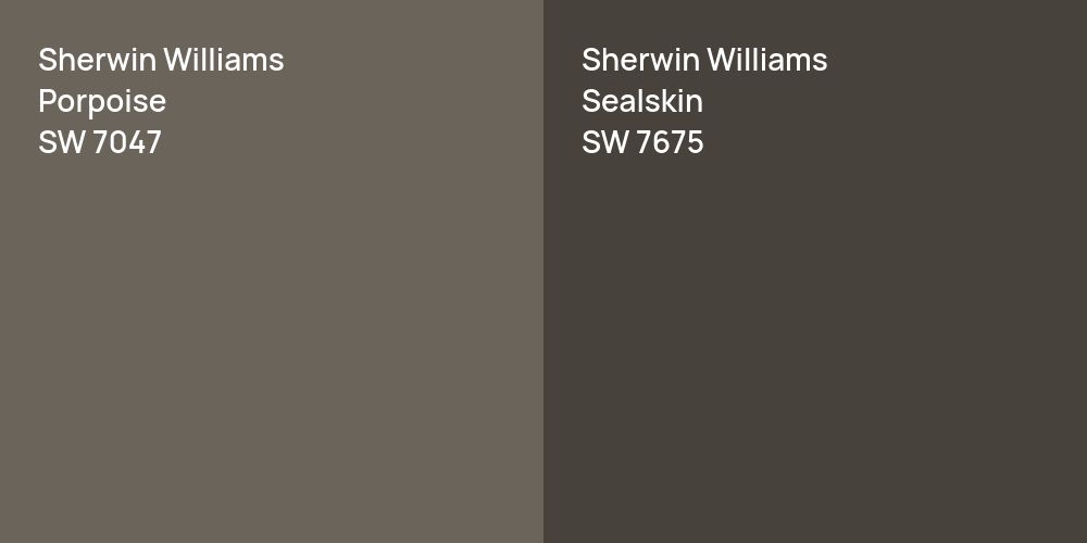 Sherwin Williams Porpoise vs. Sherwin Williams Sealskin