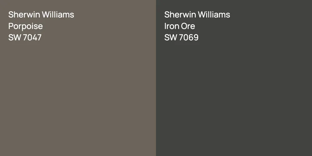 Sherwin Williams Porpoise vs. Sherwin Williams Iron Ore