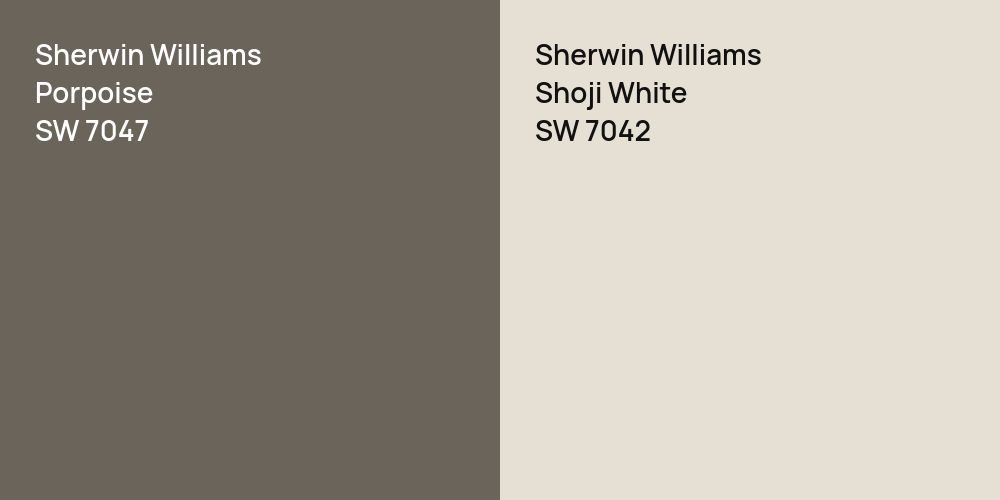 Sherwin Williams Porpoise vs. Sherwin Williams Shoji White