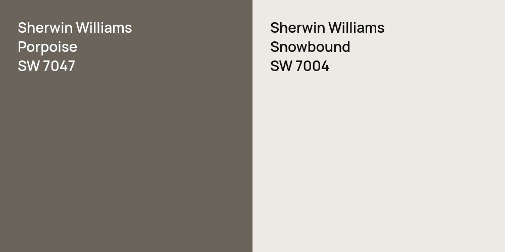 Sherwin Williams Porpoise vs. Sherwin Williams Snowbound