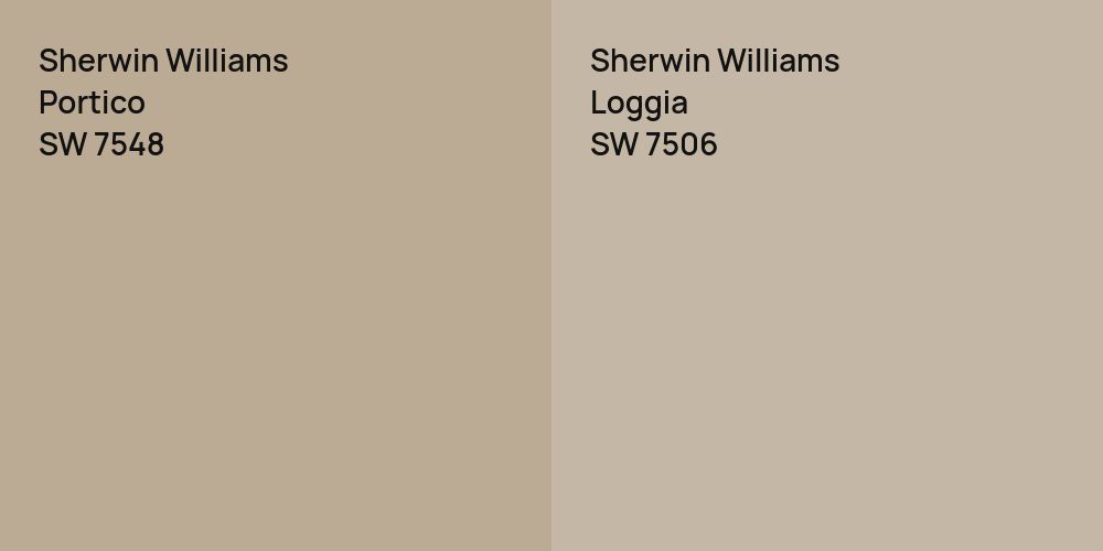 Sherwin Williams Portico vs. Sherwin Williams Loggia