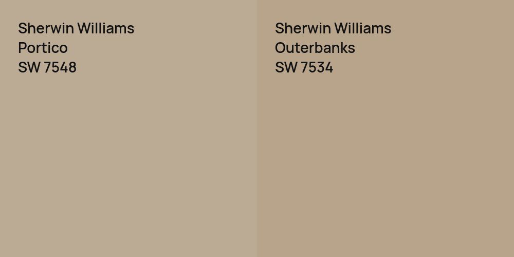 Sherwin Williams Portico vs. Sherwin Williams Outerbanks