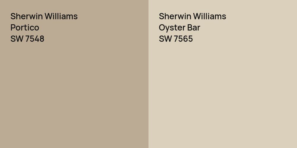 Sherwin Williams Portico vs. Sherwin Williams Oyster Bar