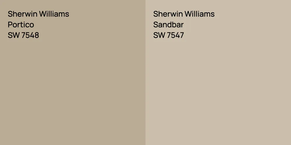 Sherwin Williams Portico vs. Sherwin Williams Sandbar