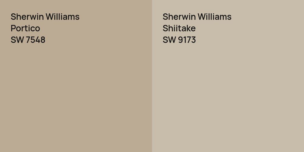 Sherwin Williams Portico vs. Sherwin Williams Shiitake