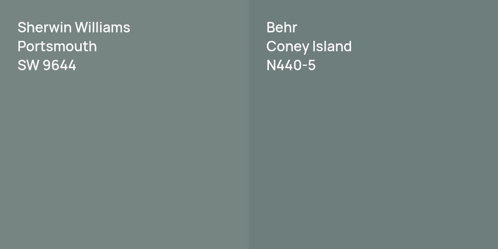 Sherwin Williams Portsmouth vs. Behr Coney Island