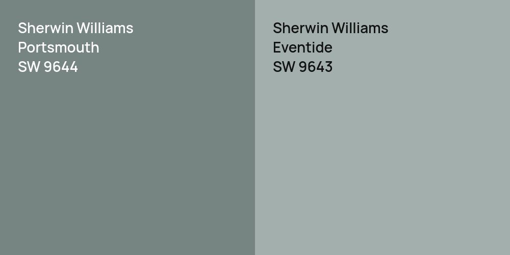 Sherwin Williams Portsmouth vs. Sherwin Williams Eventide