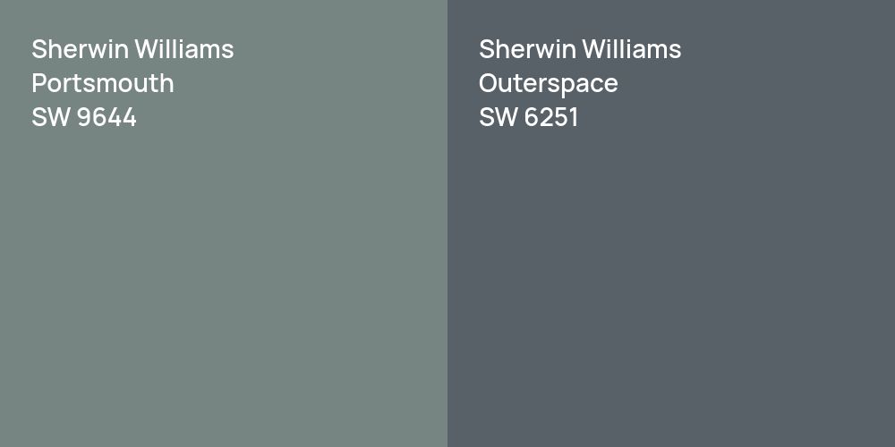 Sherwin Williams Portsmouth vs. Sherwin Williams Outerspace