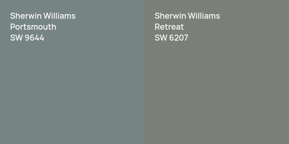 Sherwin Williams Portsmouth vs. Sherwin Williams Retreat