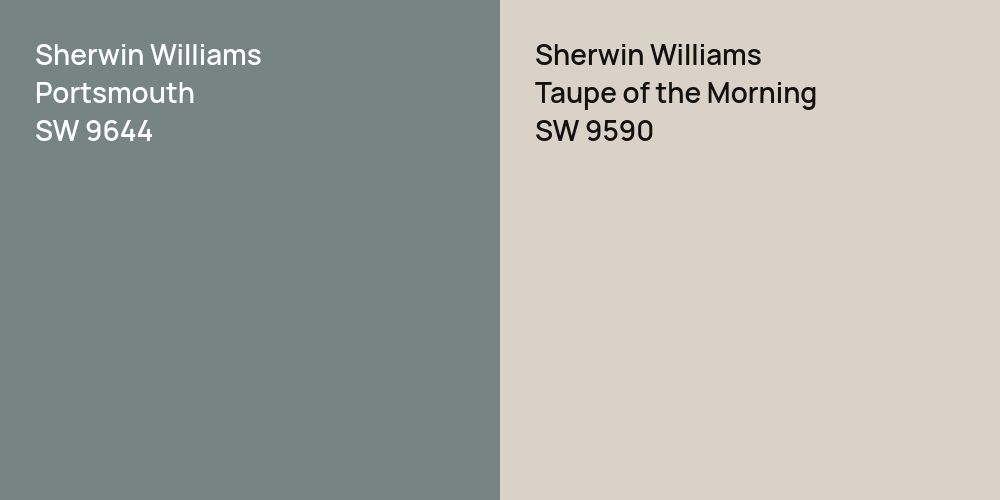 Sherwin Williams Portsmouth vs. Sherwin Williams Taupe of the Morning