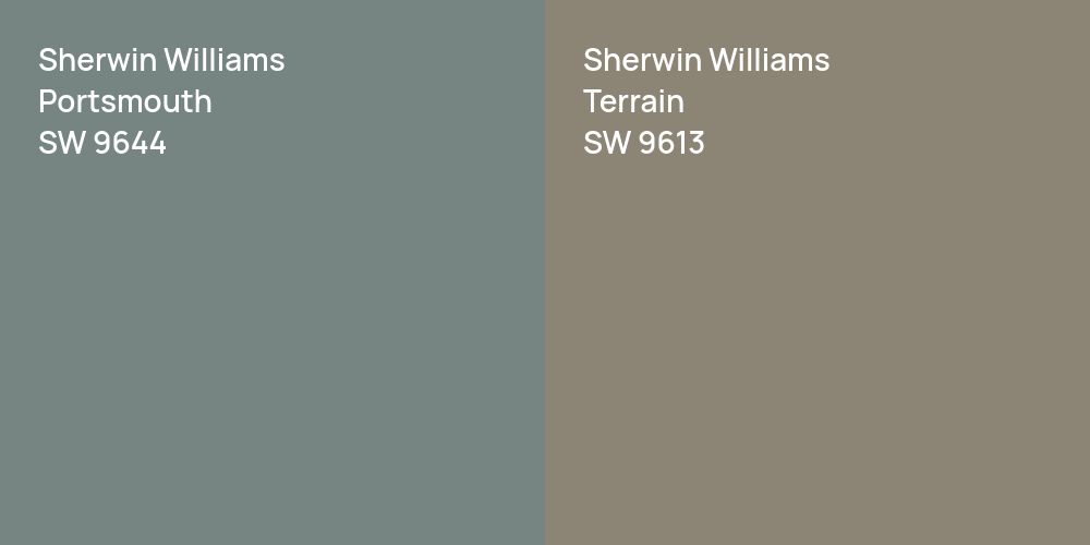 Sherwin Williams Portsmouth vs. Sherwin Williams Terrain