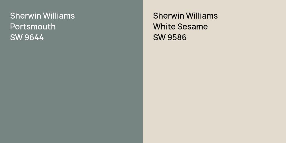 Sherwin Williams Portsmouth vs. Sherwin Williams White Sesame