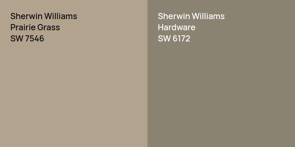 Sherwin Williams Prairie Grass vs. Sherwin Williams Hardware