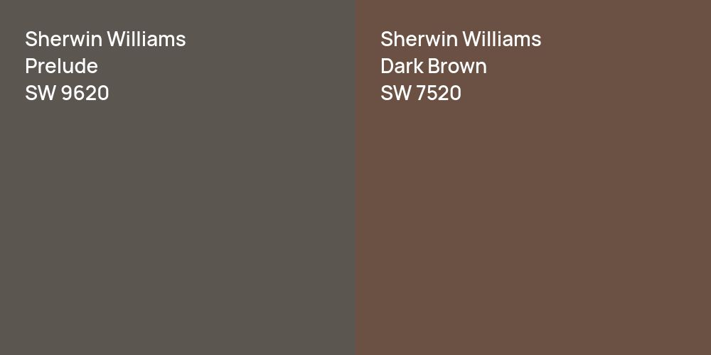 Sherwin Williams Prelude vs. Sherwin Williams Dark Brown