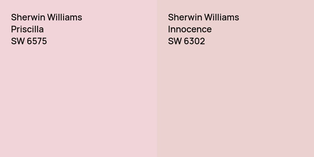 Sherwin Williams Priscilla vs. Sherwin Williams Innocence