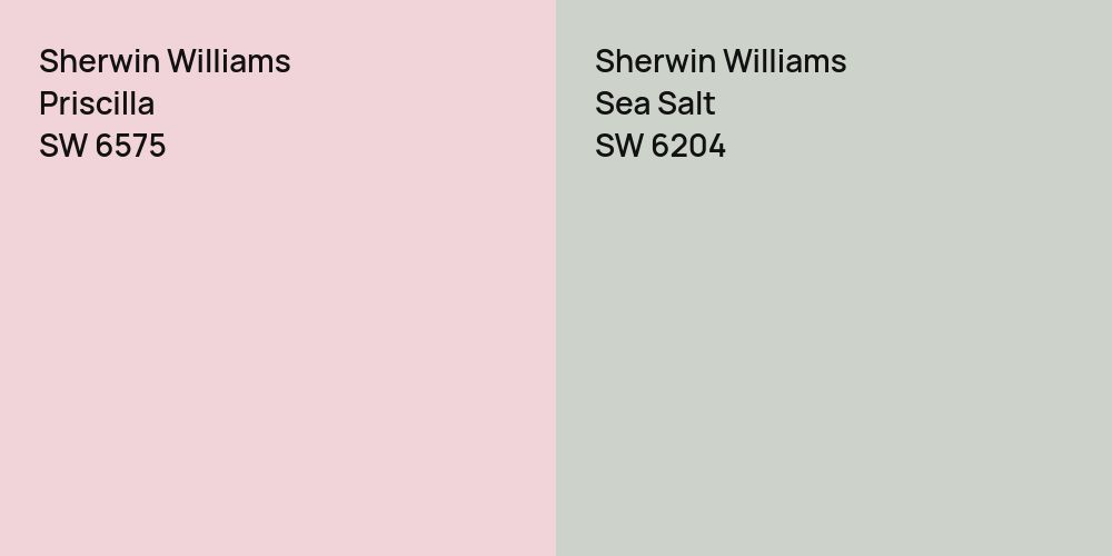 Sherwin Williams Priscilla vs. Sherwin Williams Sea Salt