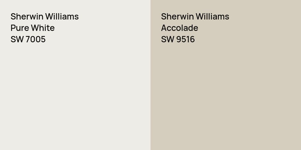 Sherwin Williams Pure White vs. Sherwin Williams Accolade