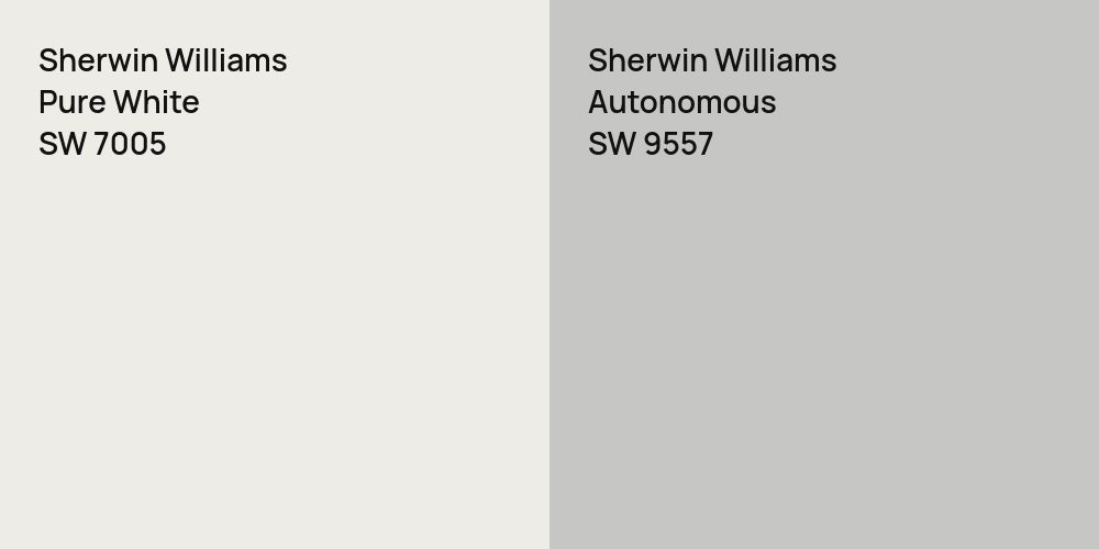 Sherwin Williams Pure White vs. Sherwin Williams Autonomous