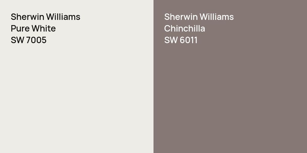 Sherwin Williams Pure White vs. Sherwin Williams Chinchilla